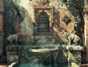 Lion fountain